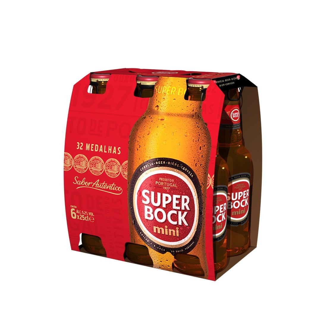 BEER SUPER BOCK ORIGINAL MINI SIX-PACK - Atlantico Foods